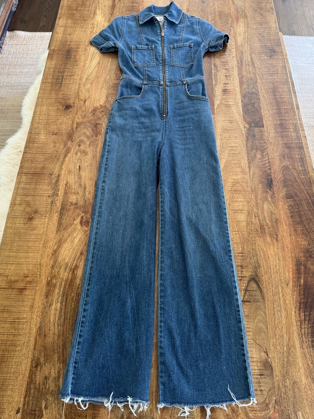 Reformation Georgia Denim Utility Jumpsuit